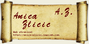 Anica Zličić vizit kartica